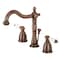 Kingston Brass KB197PLAC 8" Widespread Bathroom Faucet, Antique Copper KB197PLAC - alternate 1